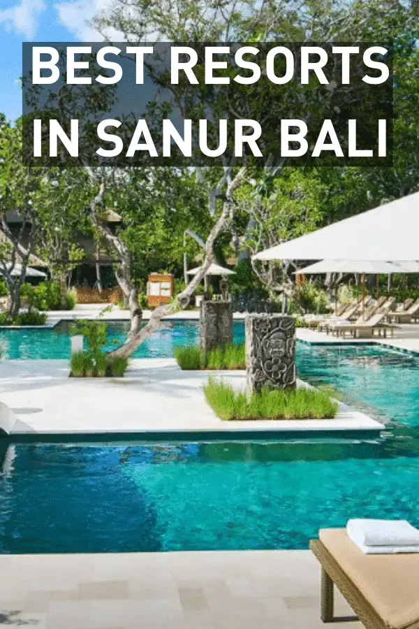 Overlooking the pool in one of the BEST RESORTS SANUR BALI
