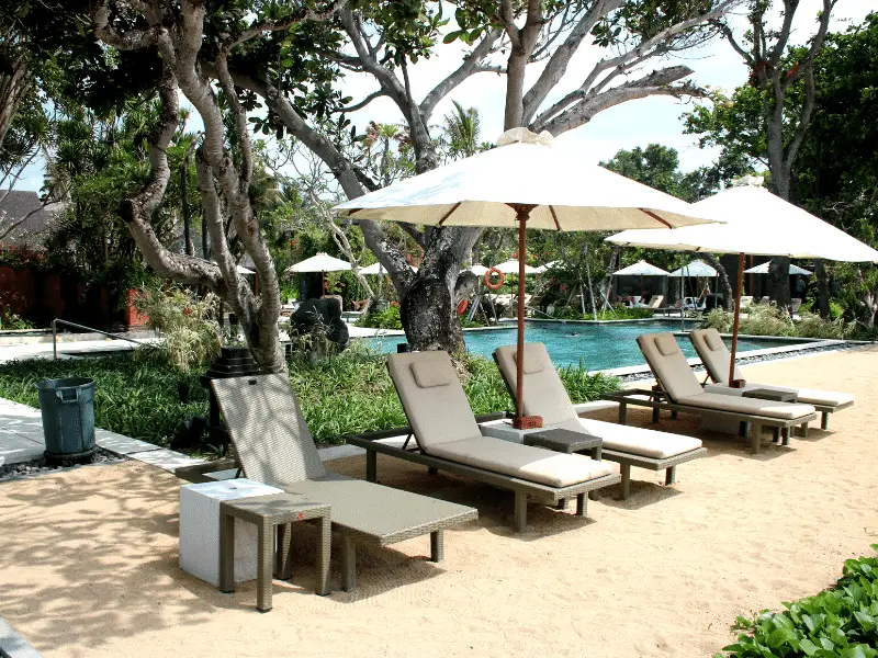 Beach and poolside at the Hyatt Regency