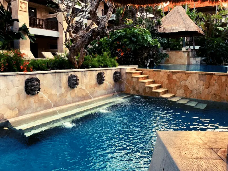 Poolside view at the Puri Santrian Sanur