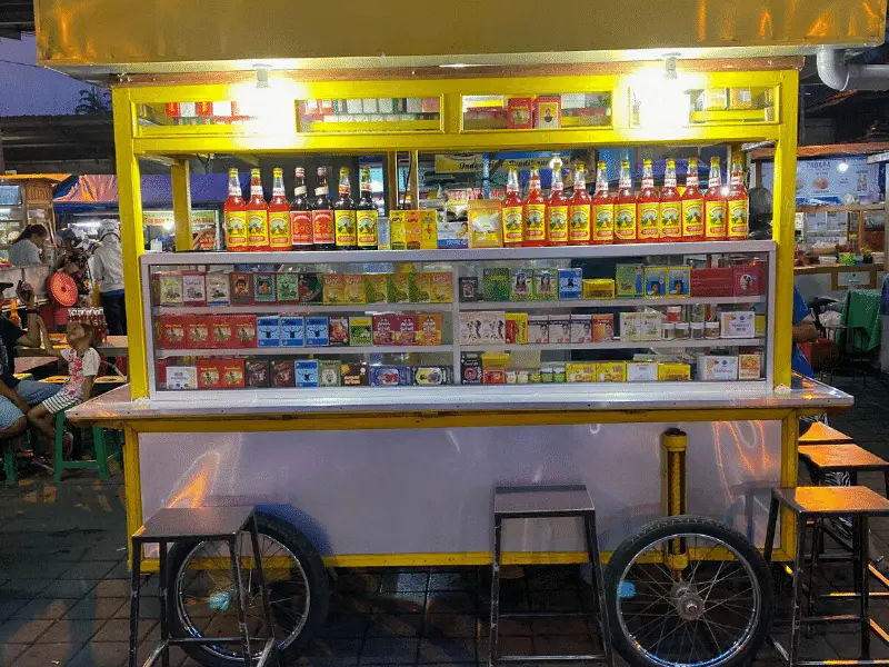 Drinks at the Sindhu Night Markets Sanur